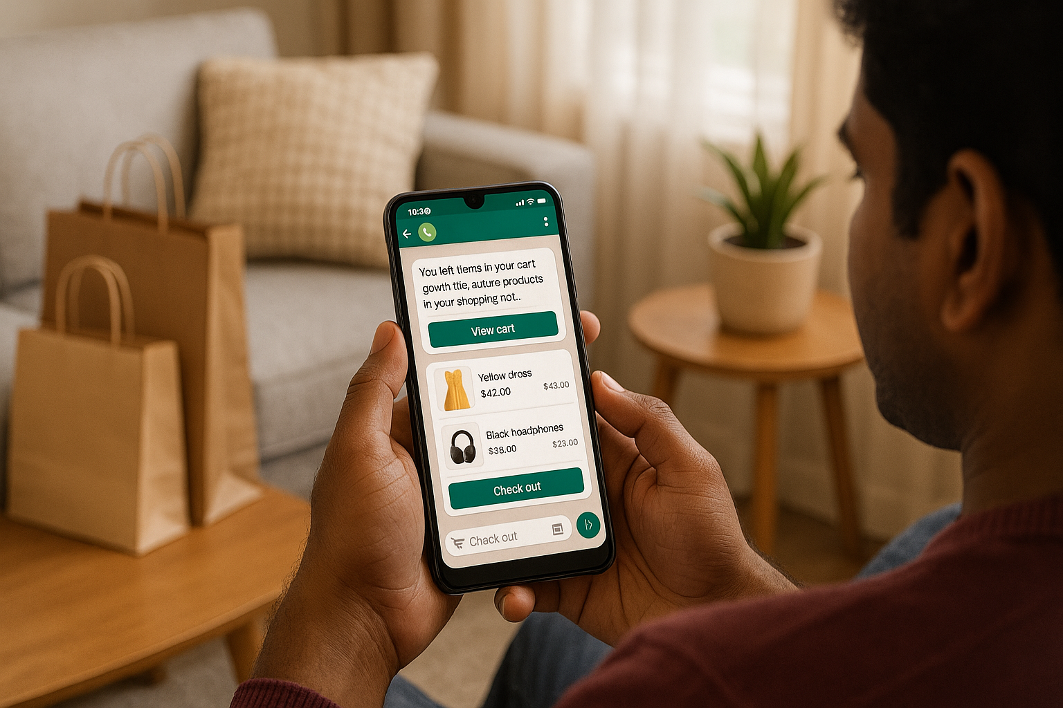 WhatsApp E-commerce Retail Illustration